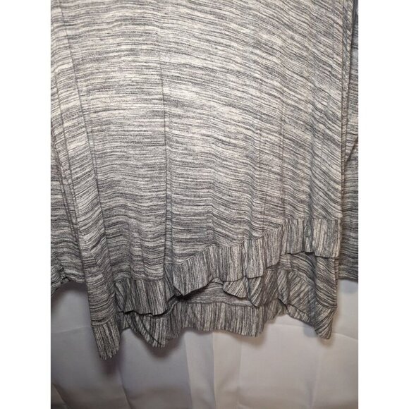 SOFT SURROUNDINGS Waldport Tunic Top Blouse Shirt Gray Marled Long Size Small - Picture 3 of 16